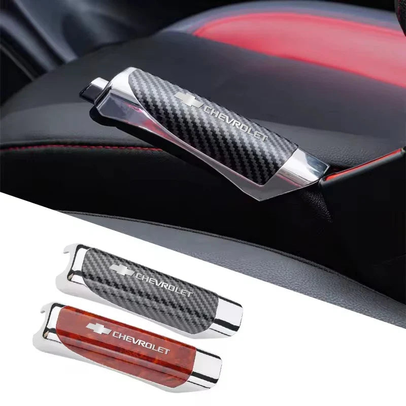 Automotive Leather Handbrake Cover for Chevrolet – Premium Non-Slip Protector