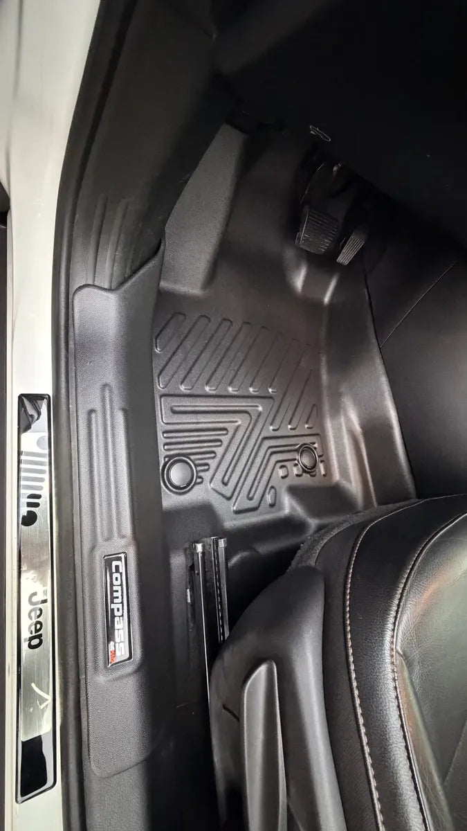 Custom-fit Jeep Compass 2017-2022 Tray Floor Mats, Complete Set