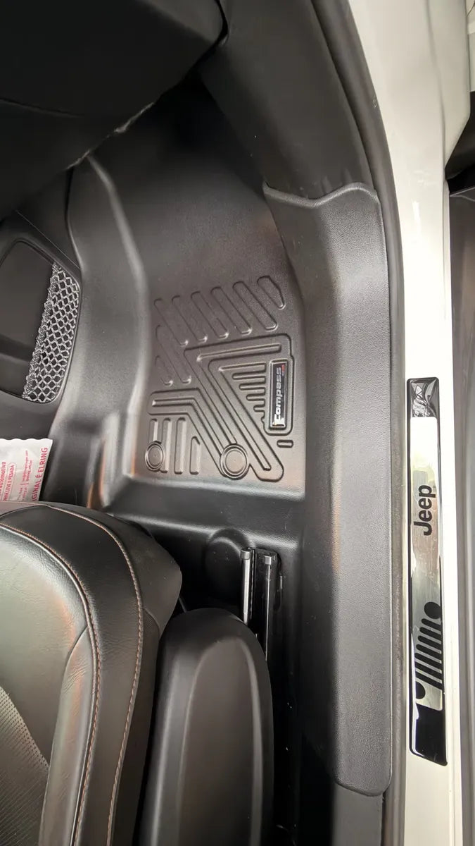 Custom-fit Jeep Compass 2017-2022 Tray Floor Mats, Complete Set