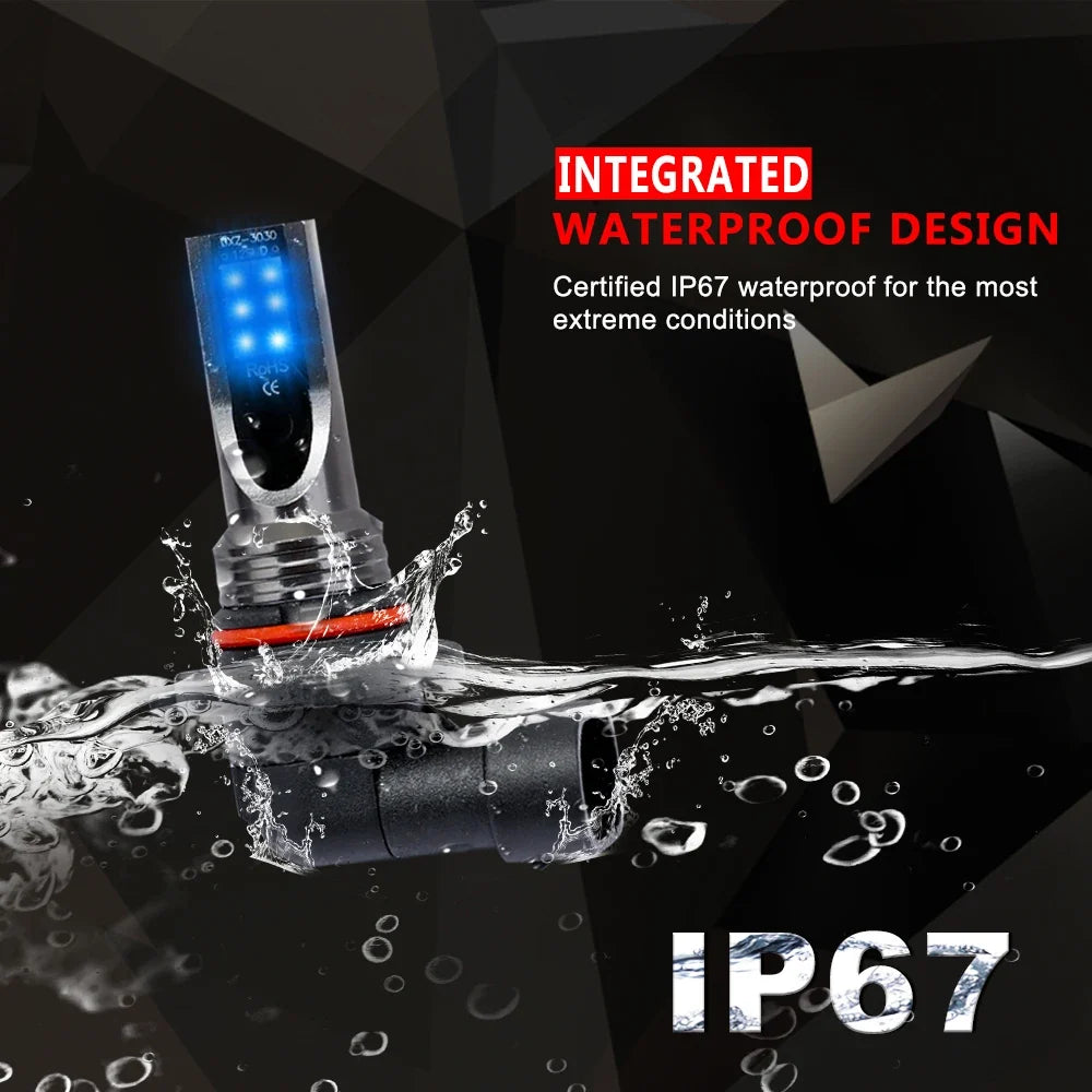 H8/H11/H16 Automotive LED Bulb 6000K Super White – High Power Headlight and Fog Light (2-Piece Kit)