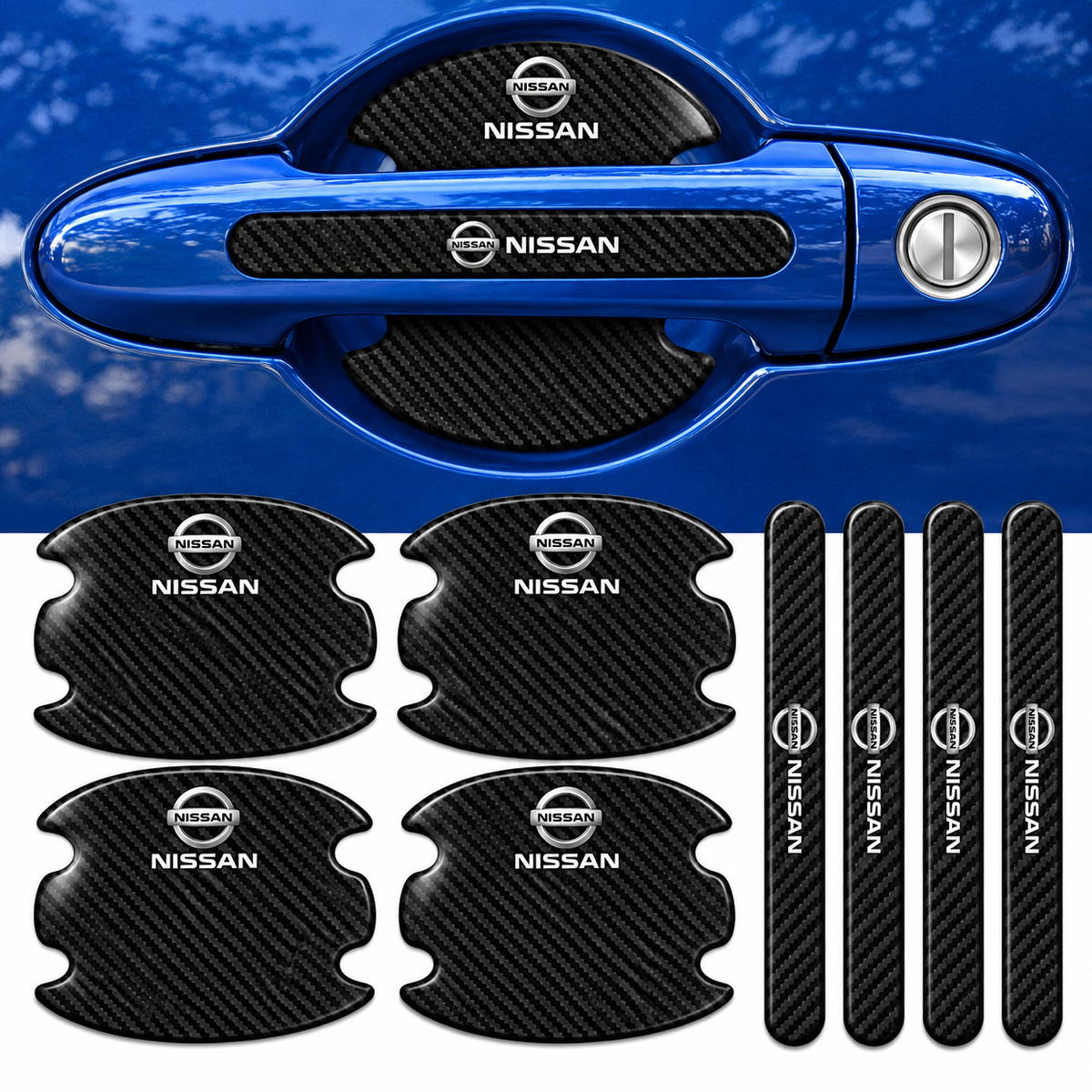 Adesivo Protetor de Maçaneta Automotiva para Chevrolet – Kit 8 Peças Anti Risco Porta Carro