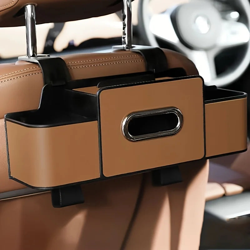 Car Seat Organizer with Cup Holder and Storage Compartment