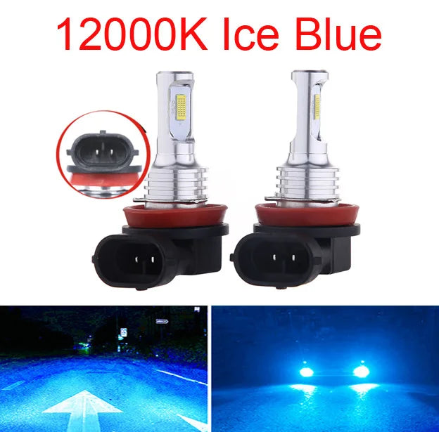 H11/H8/H9 Automotive LED Bulb 80W 30000LM – Super Bright Headlight and Fog Light 3000K/6000K (2-Piece Kit)