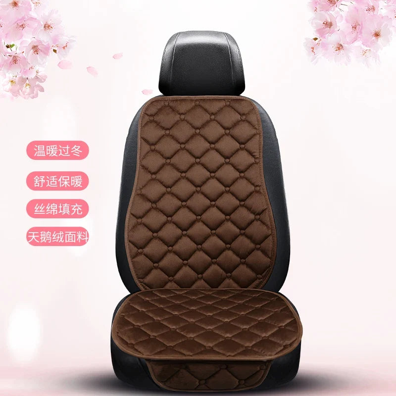 Plush Automotive Seat Cushion Winter – Universal Warm Non-Slip Cover (3-Piece Kit)