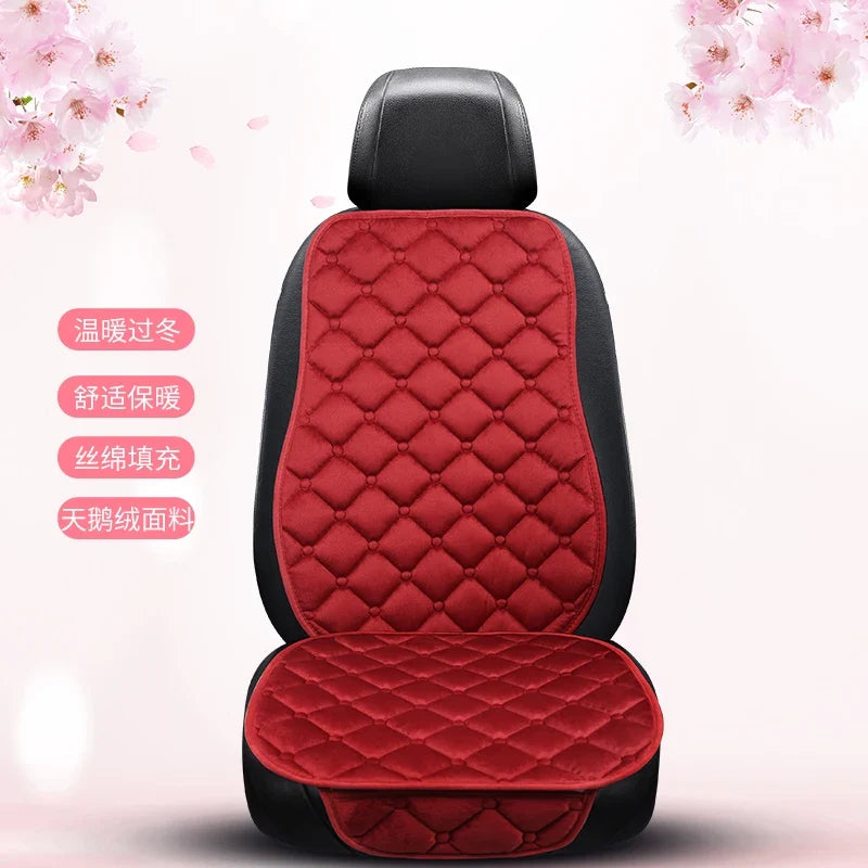 Plush Automotive Seat Cushion Winter – Universal Warm Non-Slip Cover (3-Piece Kit)