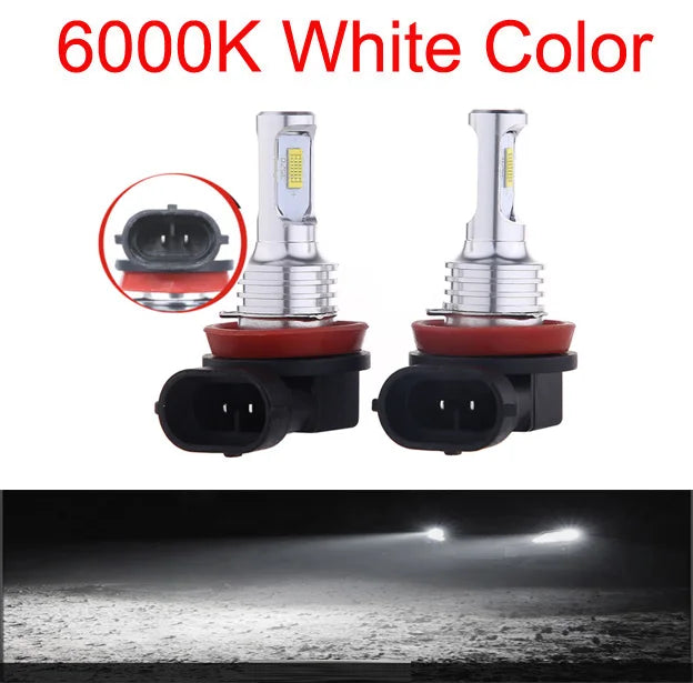 H11/H8/H9 Automotive LED Bulb 80W 30000LM – Super Bright Headlight and Fog Light 3000K/6000K (2-Piece Kit)