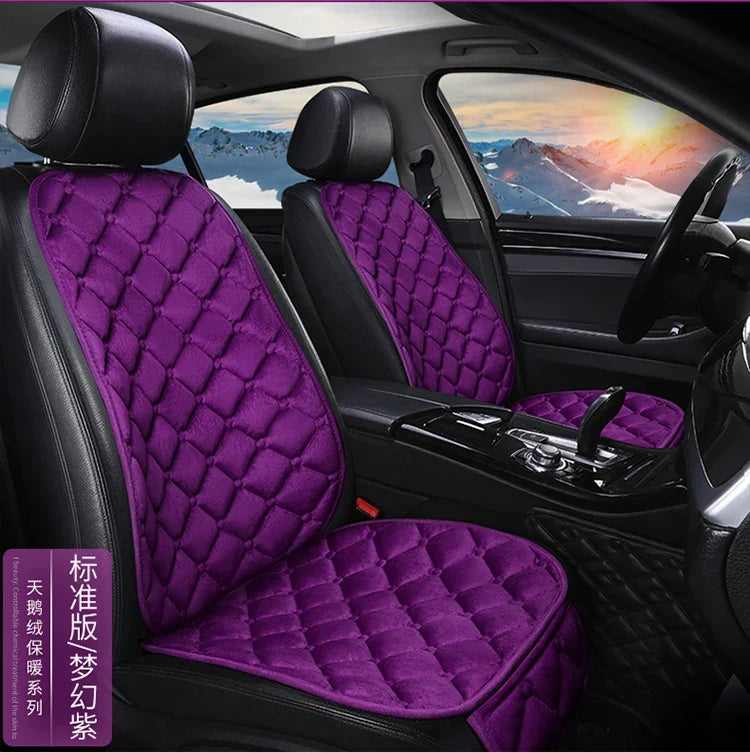 Plush Automotive Seat Cushion Winter – Universal Warm Non-Slip Cover (3-Piece Kit)