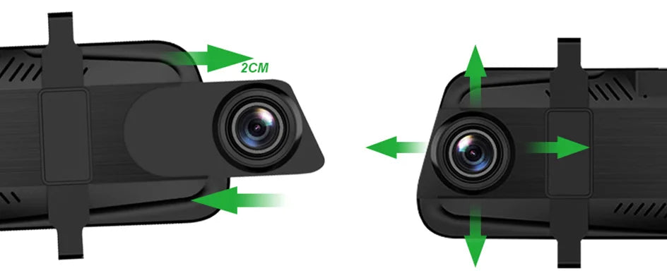 2K WiFi and GPS Rearview Mirror Dash Cam – Automotive DVR with Night Vision and 24h Monitoring