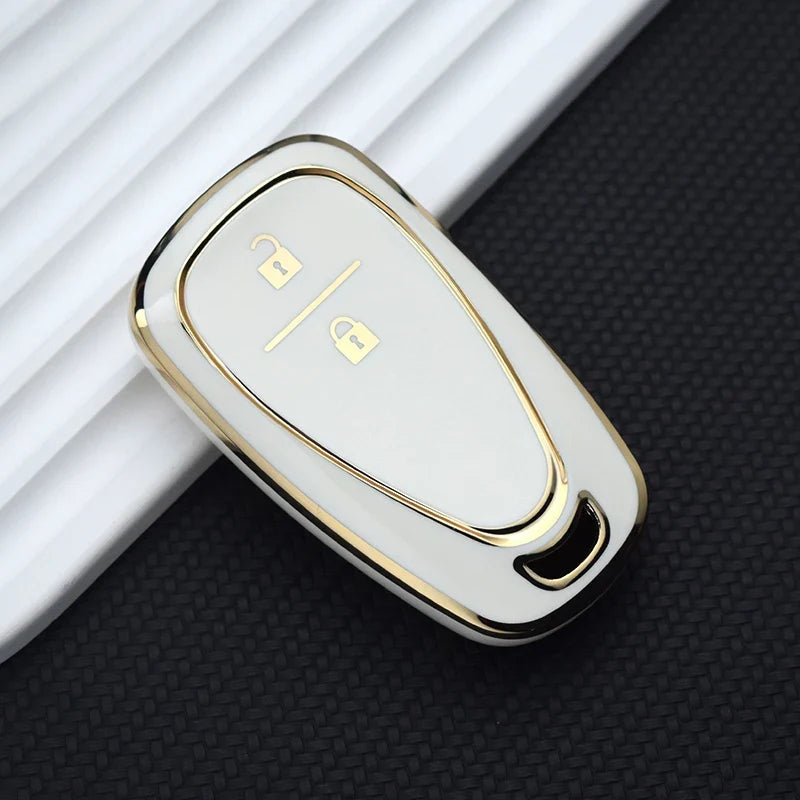 TPU Automotive Key Fob Cover for Chevrolet Cruze, Camaro, and Onix – Premium Anti-Scratch Protection