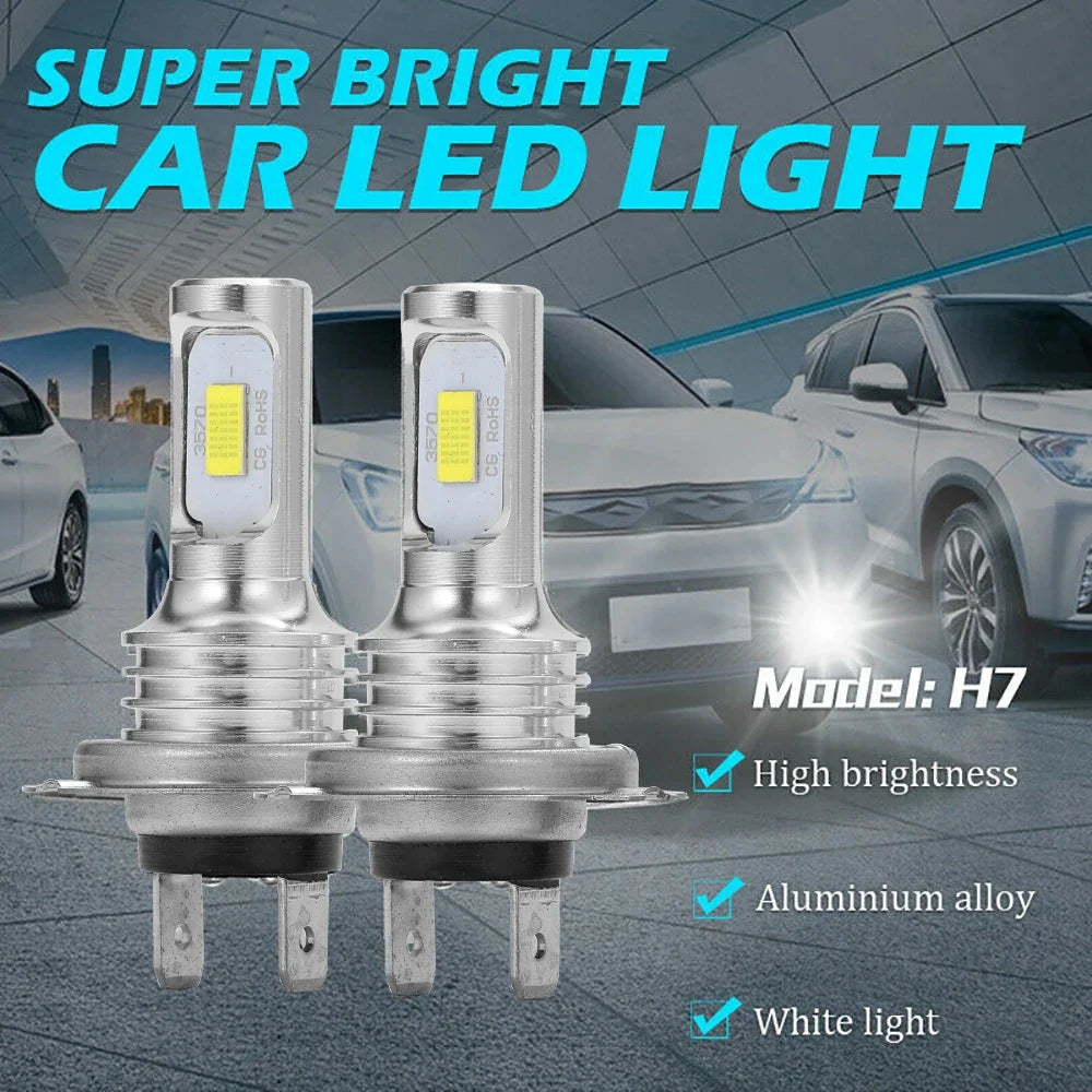 H11/H8/H9 Automotive LED Bulb 80W 30000LM – Super Bright Headlight and Fog Light 3000K/6000K (2-Piece Kit)