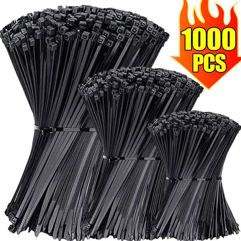 Abraçadeiras de Nylon para Cabos Kit 100 a 1000 Peças Auto Travante