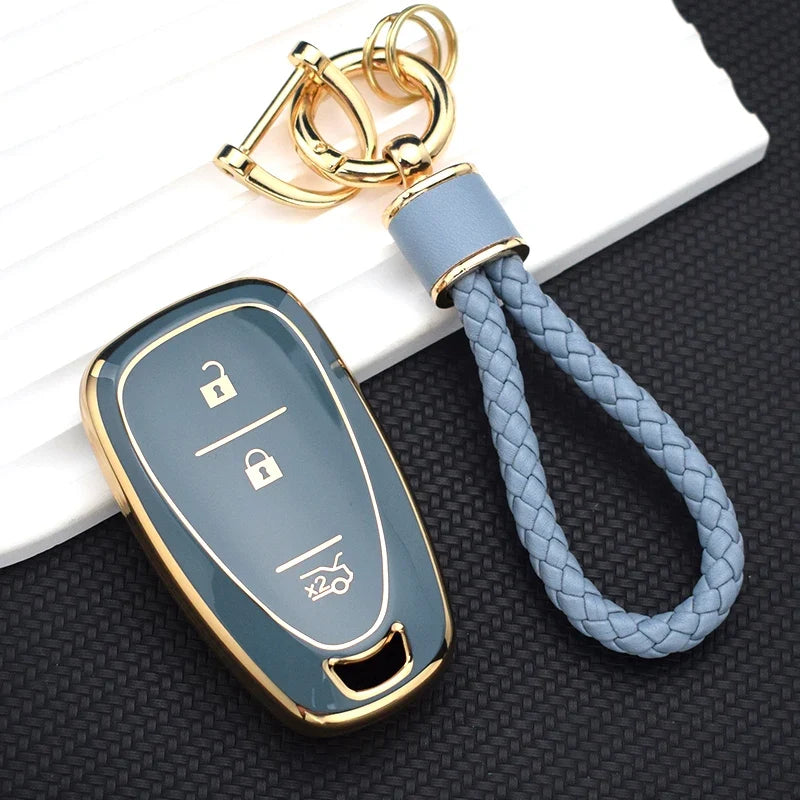 TPU Automotive Key Fob Cover for Chevrolet Cruze, Camaro, and Onix – Premium Anti-Scratch Protection