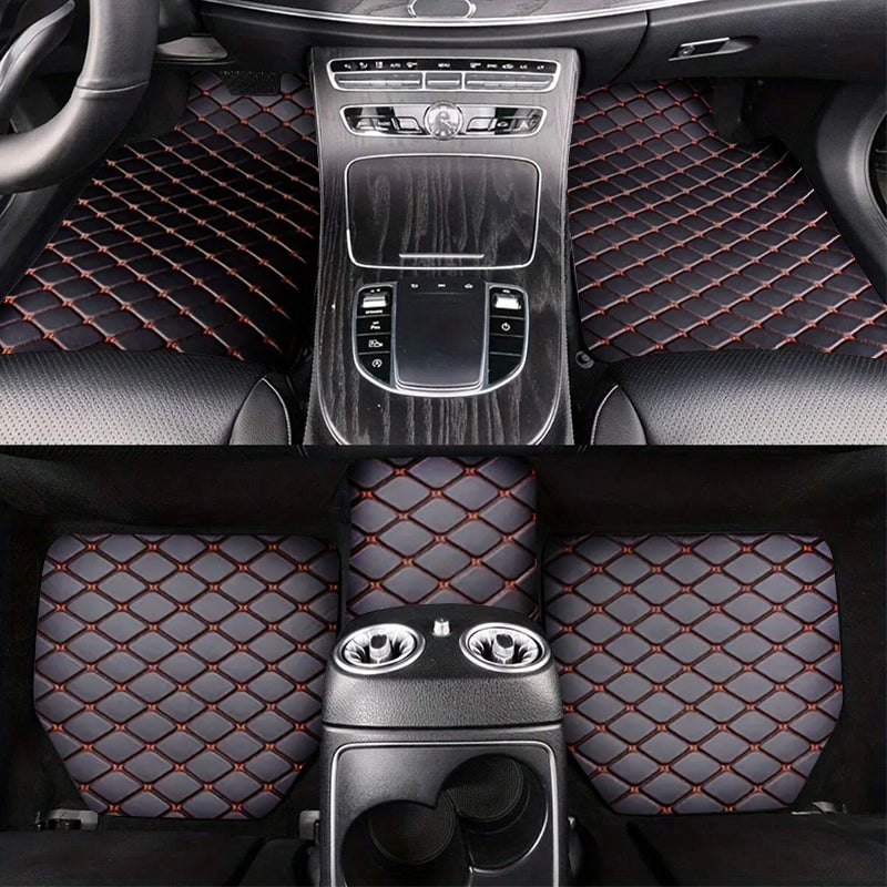 5-Piece Universal Automotive Floor Mats in PU Leather – Waterproof and Complete Protection for Any Vehicle