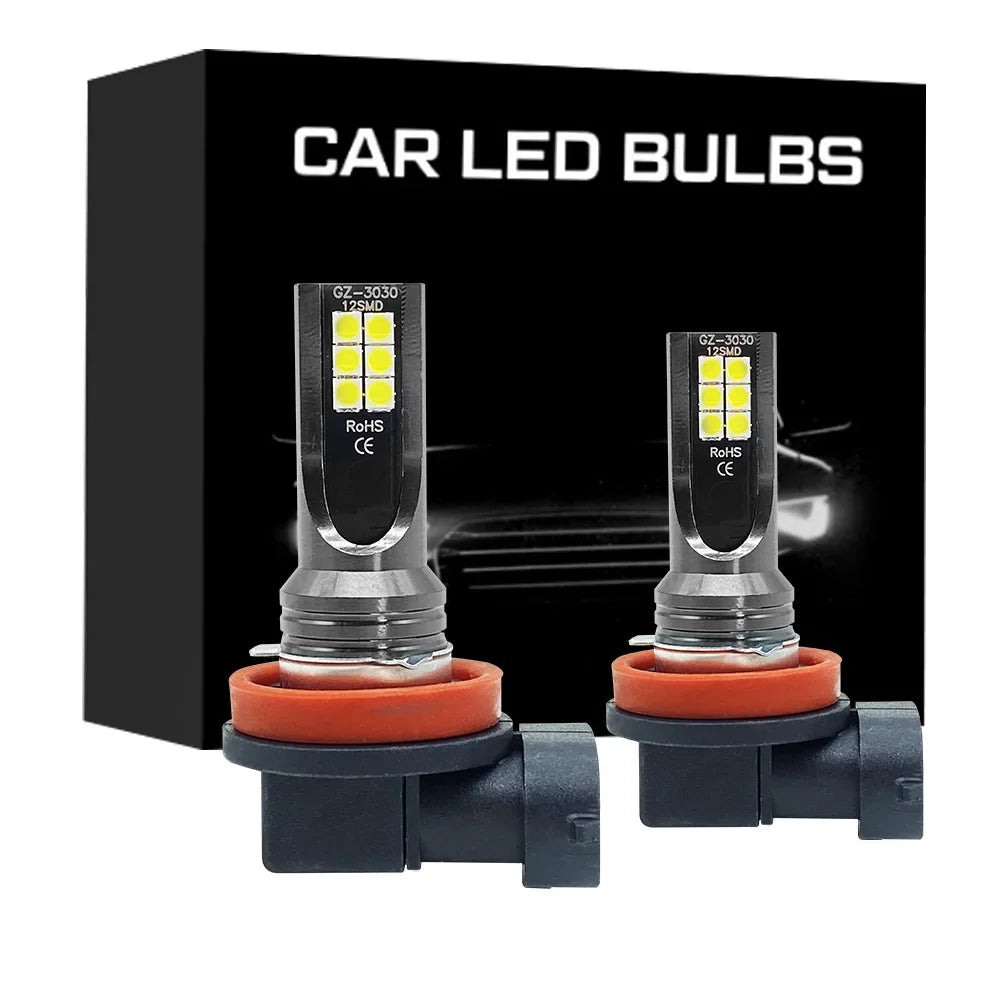 H11 H8 9005 9006 6000K Super White Automotive LED Bulbs