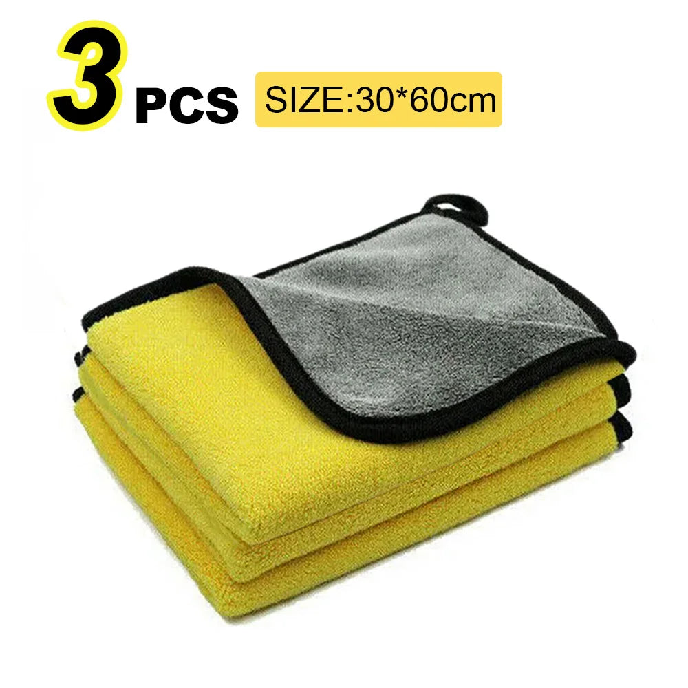 5-Piece Automotive Microfiber Cloth Kit High Absorption for Cleaning