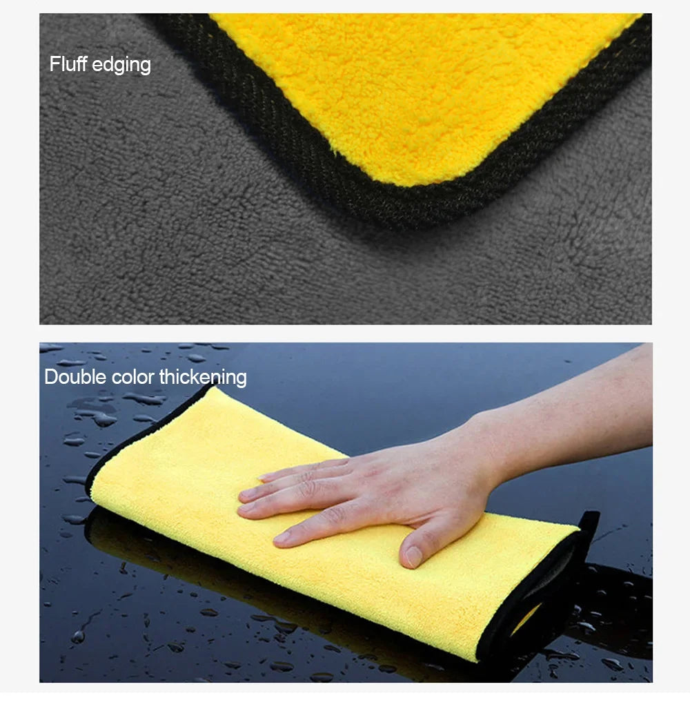 5-Piece Automotive Microfiber Cloth Kit High Absorption for Cleaning