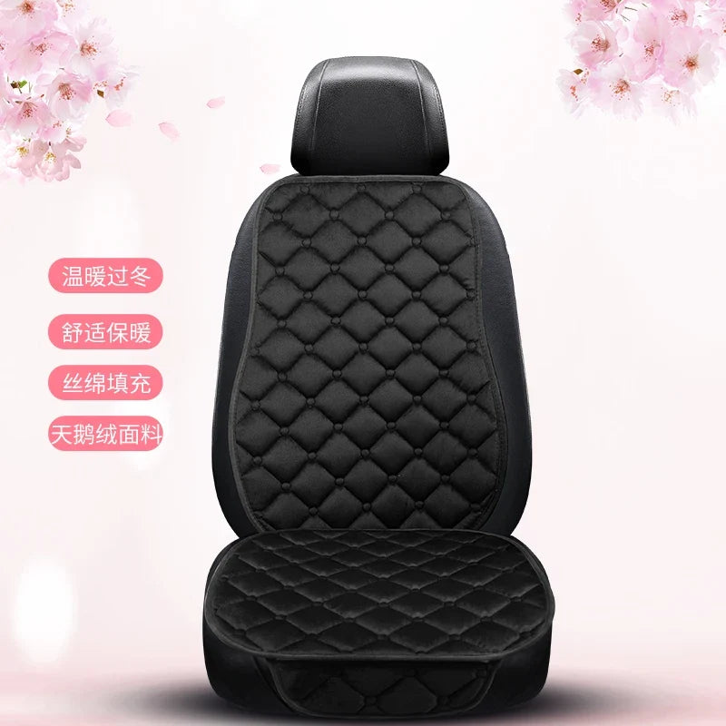 Plush Automotive Seat Cushion Winter – Universal Warm Non-Slip Cover (3-Piece Kit)