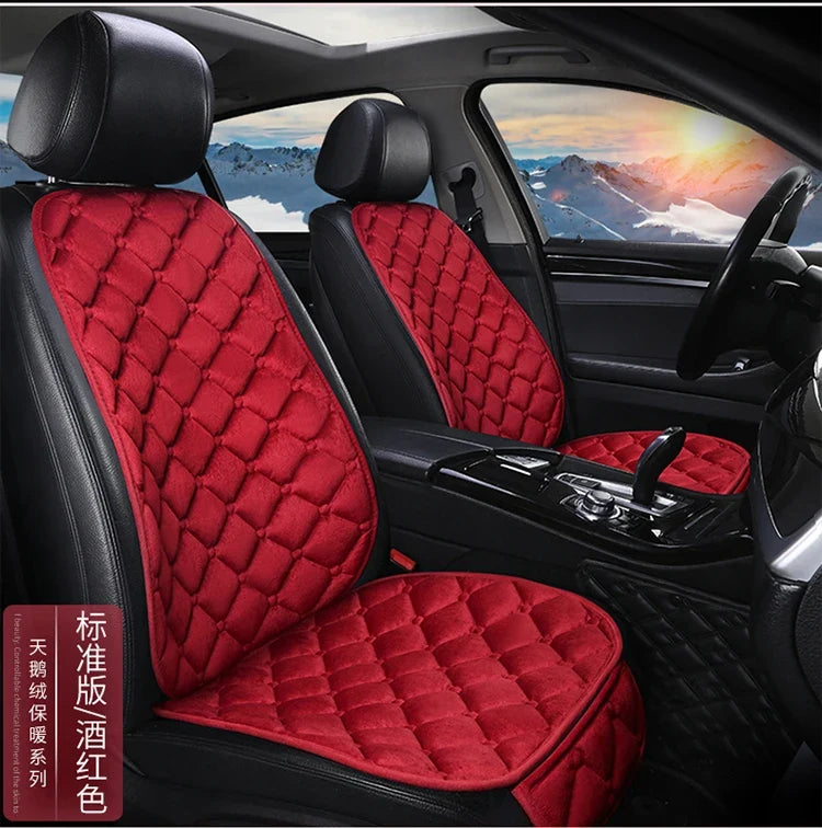 Plush Automotive Seat Cushion Winter – Universal Warm Non-Slip Cover (3-Piece Kit)
