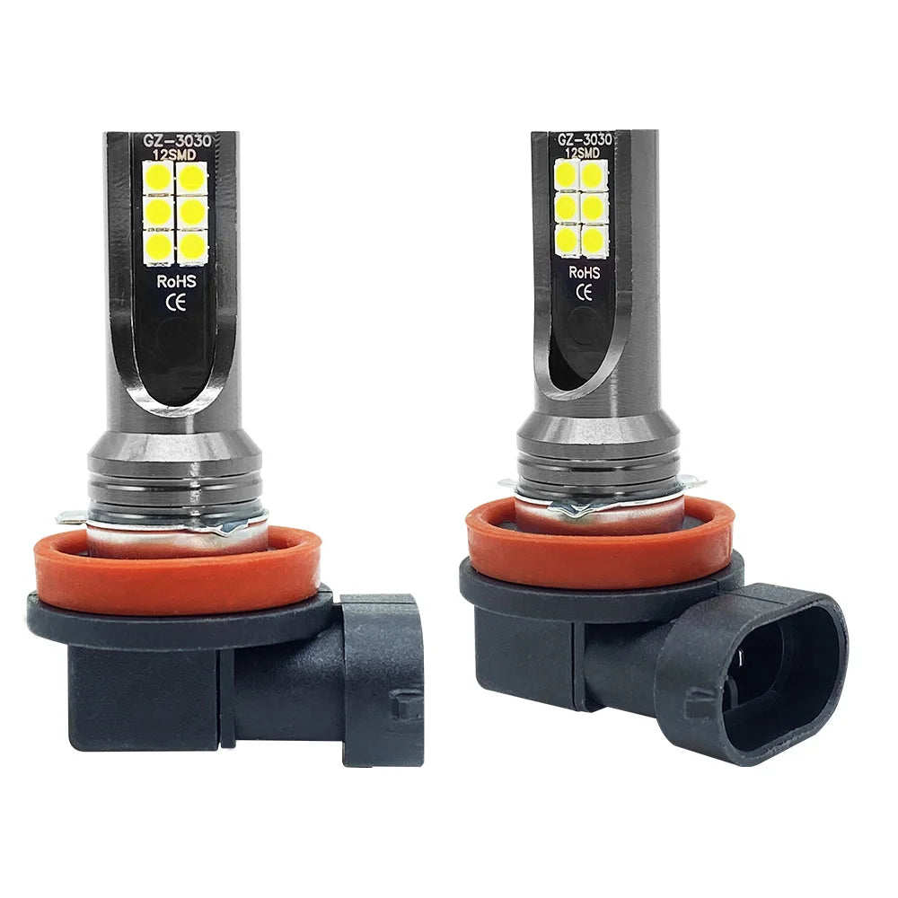 H11 H8 9005 9006 6000K Super White Automotive LED Bulbs