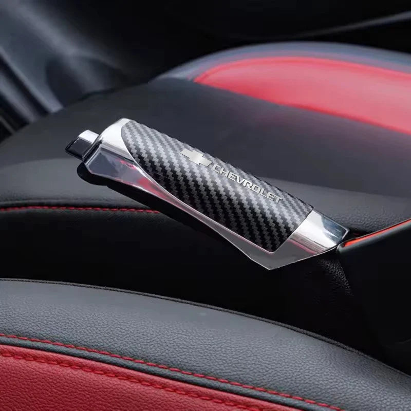 Automotive Leather Handbrake Cover for Chevrolet – Premium Non-Slip Protector