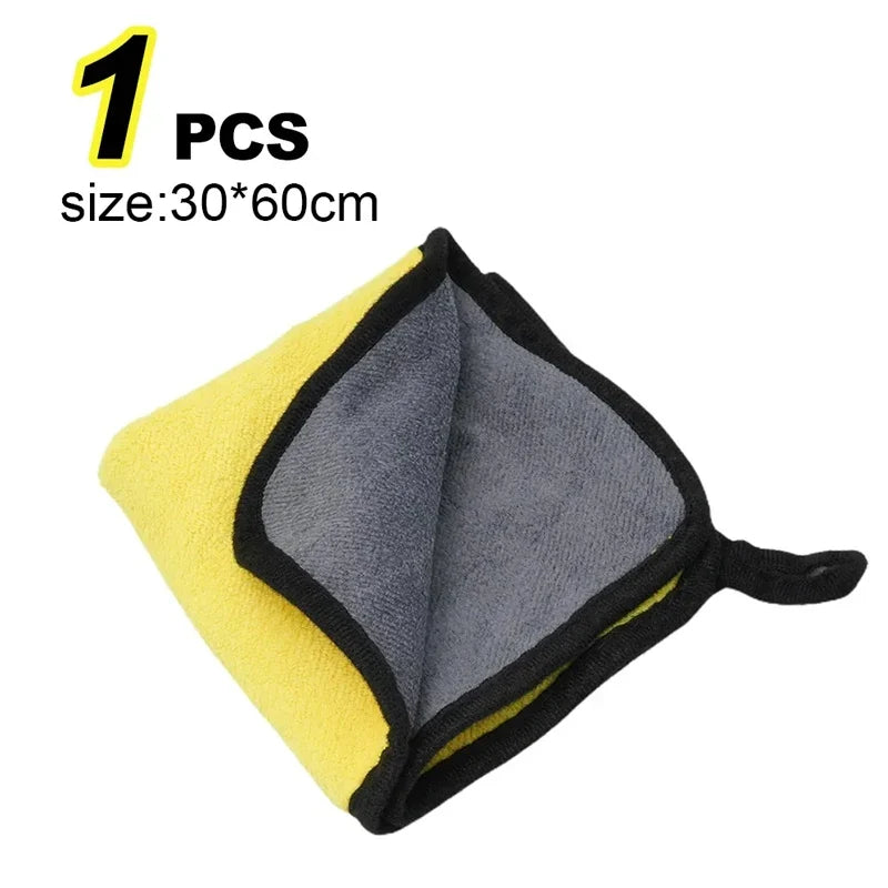 5-Piece Automotive Microfiber Cloth Kit High Absorption for Cleaning