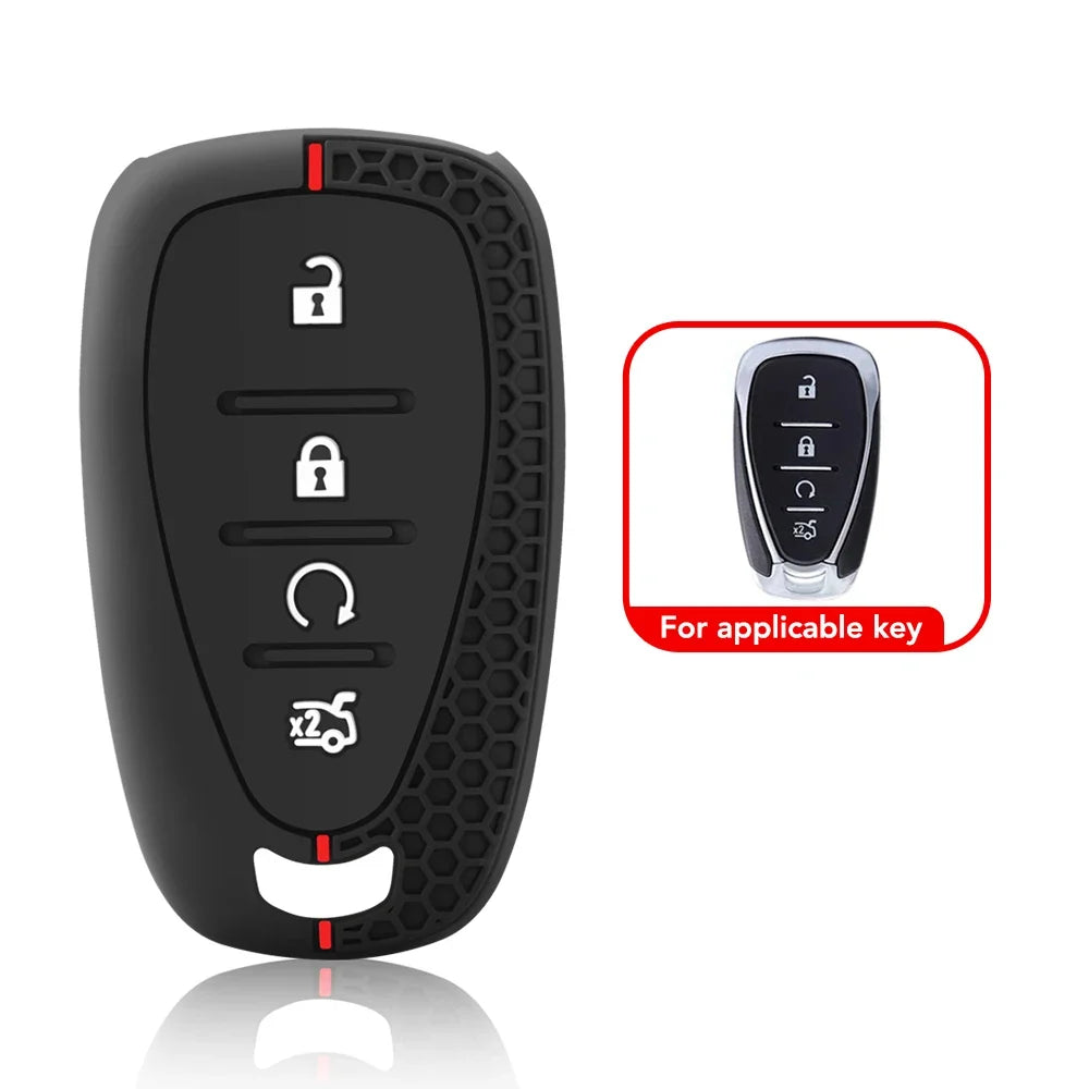 Silicone Car Key Cover for Chevrolet Cruze, Camaro, and Onix – Complete Anti-Scratch Protection