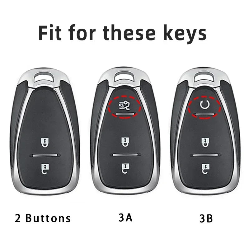 TPU Automotive Key Cover for Chevrolet Cruze, Camaro, and Onix – Complete Anti-Scratch Protection, 2 and 3 Buttons