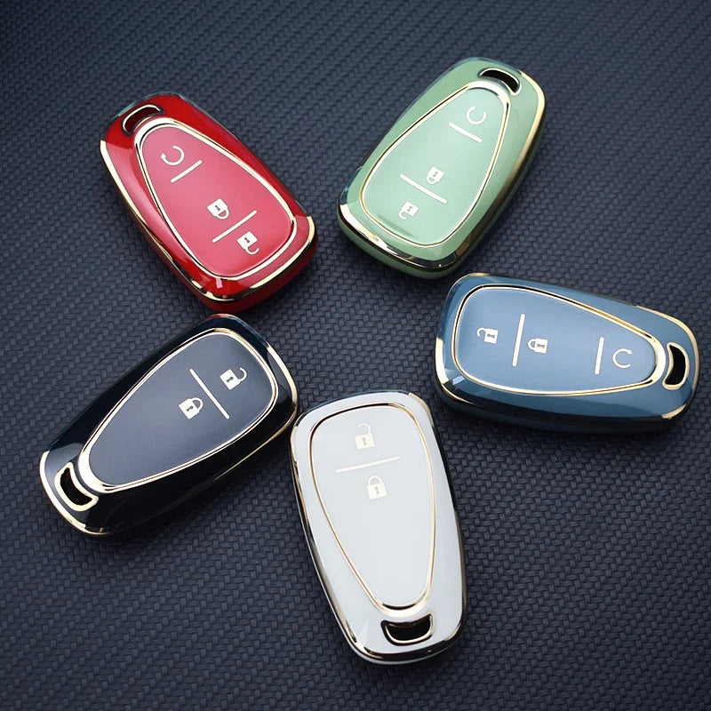 TPU Automotive Key Fob Cover for Chevrolet Cruze, Camaro, and Onix – Premium Anti-Scratch Protection