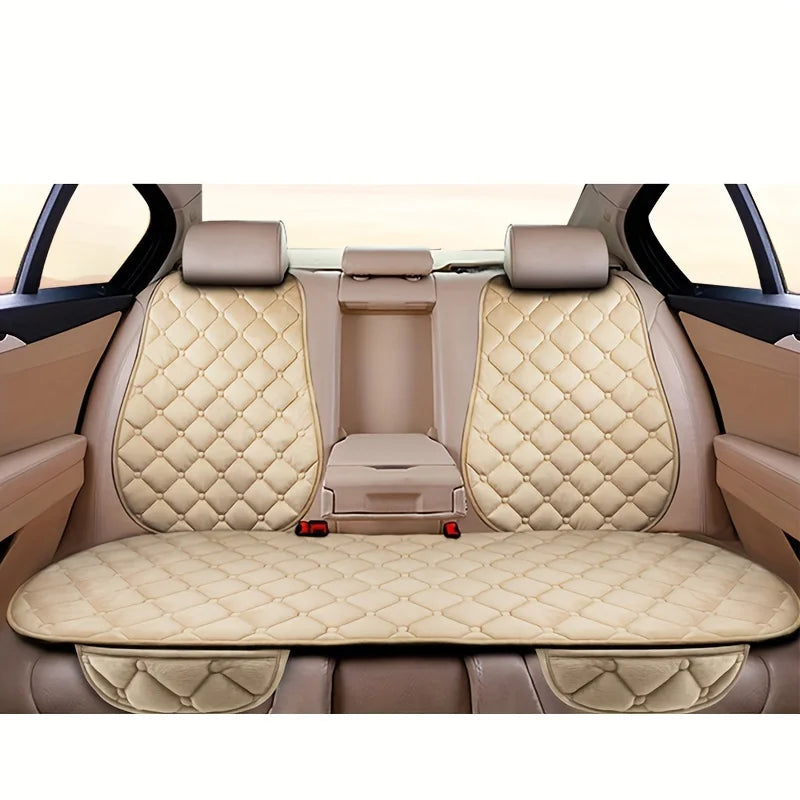 Plush Automotive Seat Cushion Winter – Universal Warm Non-Slip Cover (3-Piece Kit)