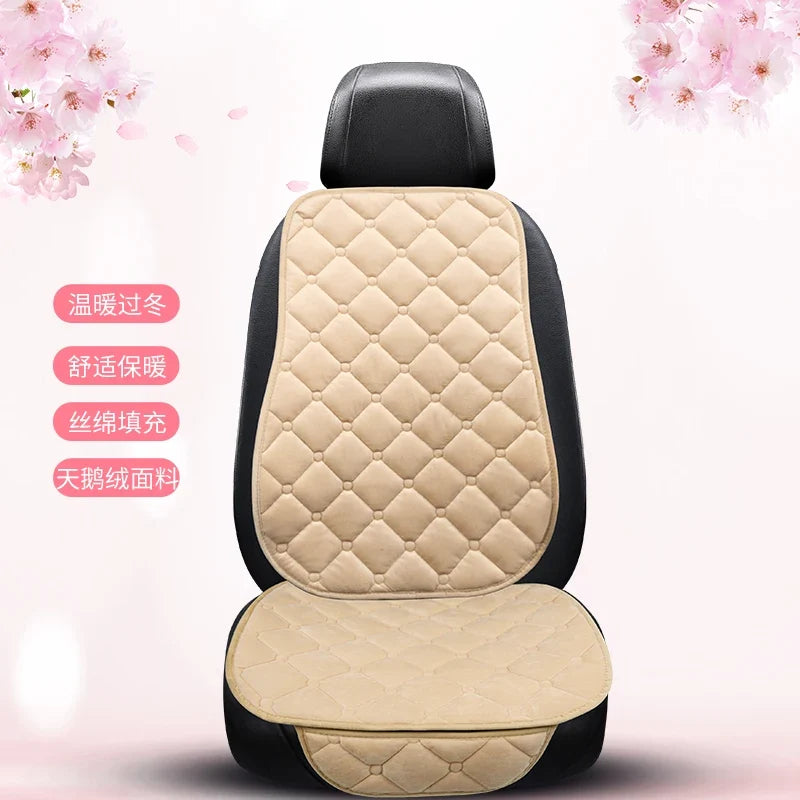 Plush Automotive Seat Cushion Winter – Universal Warm Non-Slip Cover (3-Piece Kit)