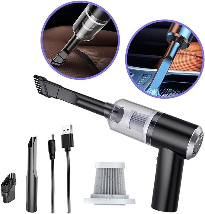Rechargeable Portable Car Vacuum Cleaner - Powerful and Compact Suction