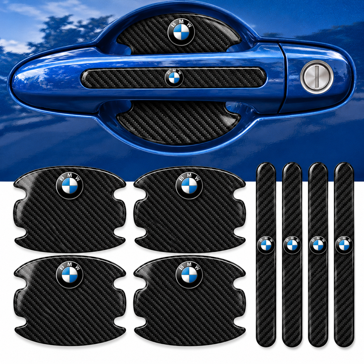 Adesivo Protetor de Maçaneta Automotiva para Chevrolet – Kit 8 Peças Anti Risco Porta Carro