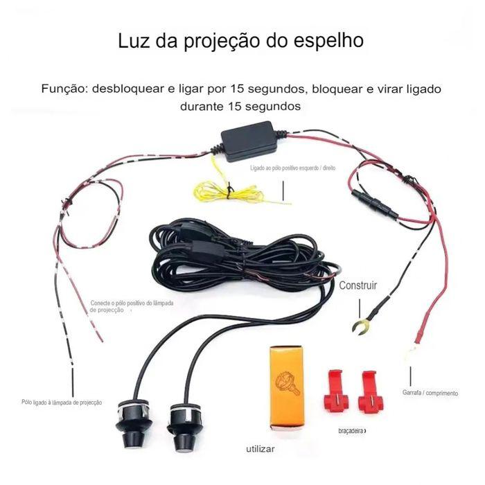 Luz de retrovisor asas de anjo universal-Inovata Store